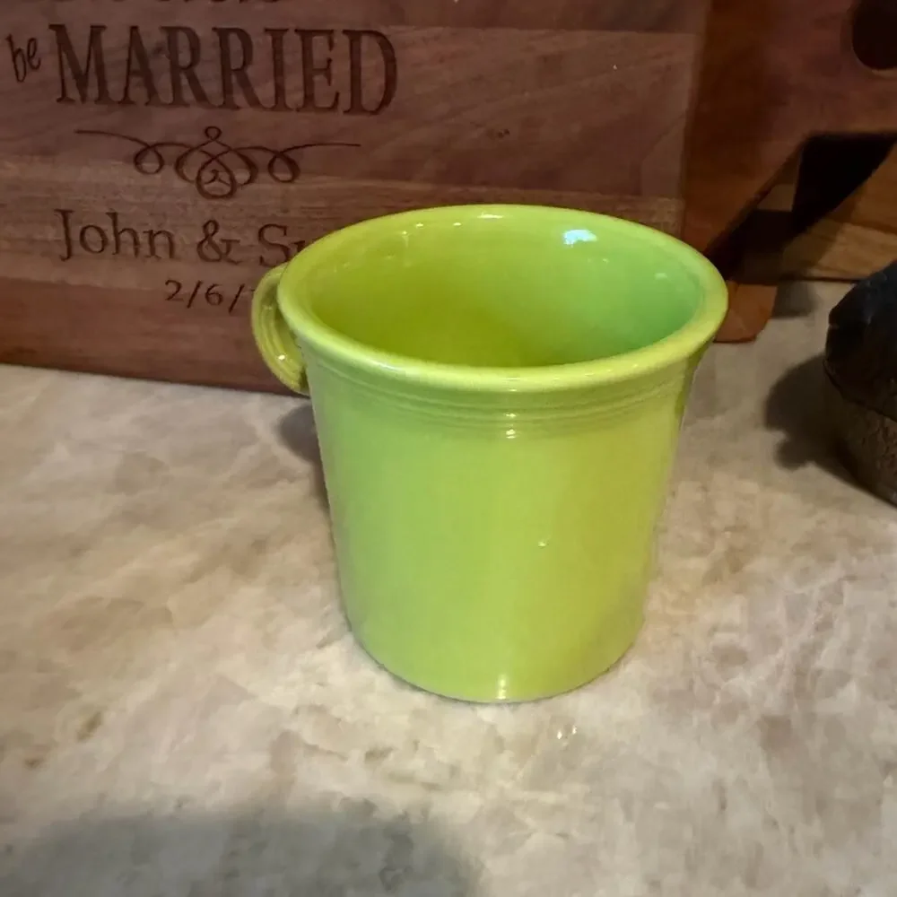 Vintage Fiesta ware chartreuse mug Rare Find